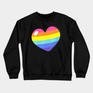 Heart 90's Style LGBT Gay Pride Crewneck Sweatshirt
